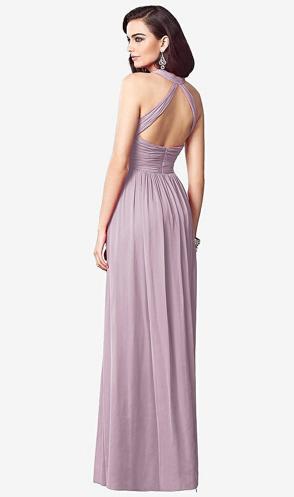 【STYLE: TH032】Ruched Halter Open-Back Maxi Dress - Jada【COLOR: Suede Rose】