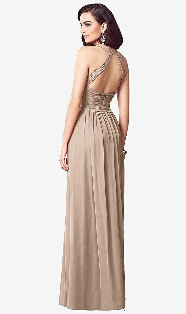【STYLE: TH032】Ruched Halter Open-Back Maxi Dress - Jada【COLOR: Topaz】