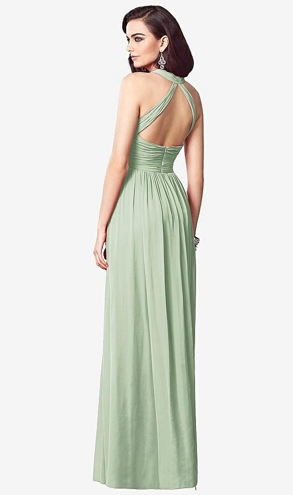 【NEW】【STYLE: TH032】ruced ホルター オープンバック マキシ ドレス - jada【COLOR: Celadon】【SIZE: 00-30W】