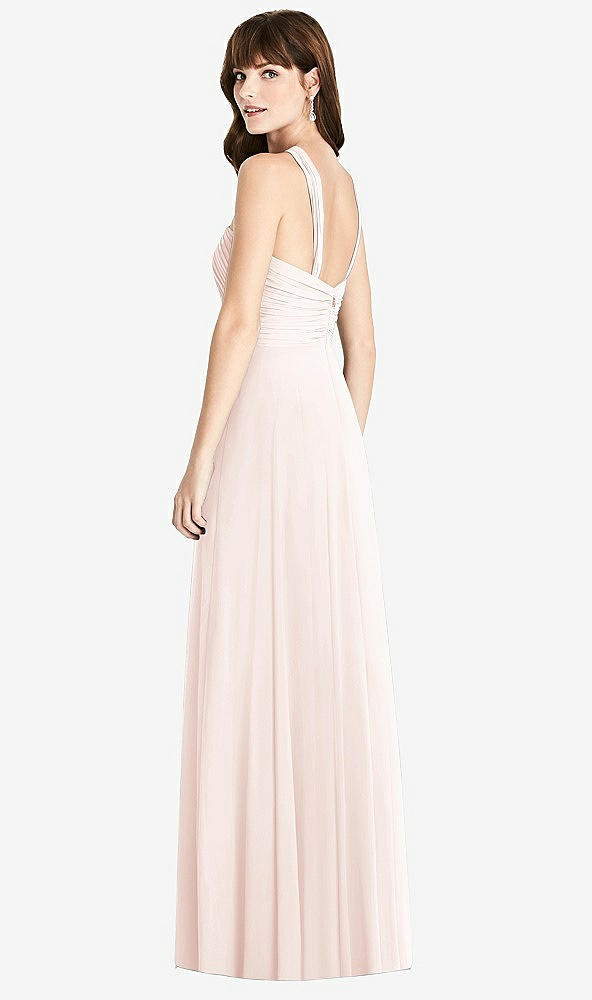 【STYLE: TH033】Twist Halter Chiffon Maxi Dress - James【COLOR: Blush】