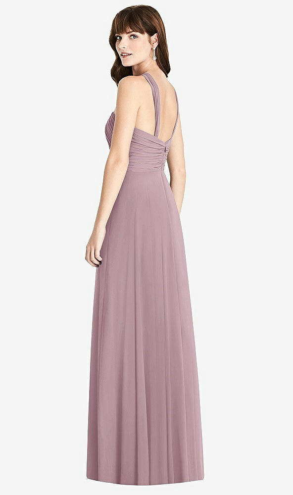 【STYLE: TH033】Twist Halter Chiffon Maxi Dress - James【COLOR: Dusty Rose】