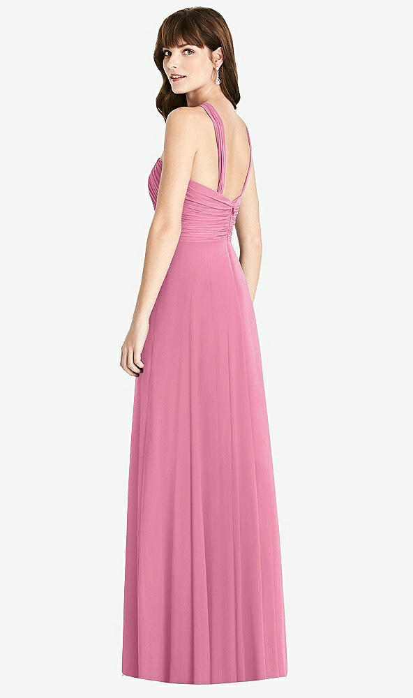 【STYLE: TH033】Twist Halter Chiffon Maxi Dress - James【COLOR: Orchid Pink】