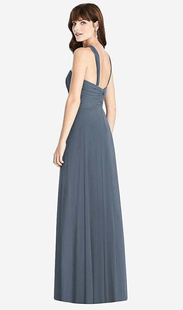 【STYLE: TH033】Twist Halter Chiffon Maxi Dress - James【COLOR: Silverstone】