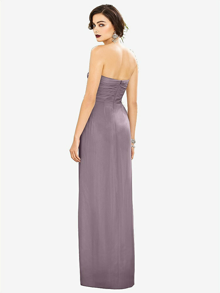 【STYLE: TH034】Strapless Draped Chiffon Maxi Dress - Lila【COLOR: Lilac Dusk】