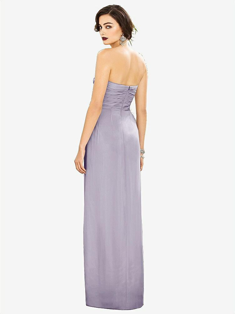 【STYLE: TH034】Strapless Draped Chiffon Maxi Dress - Lila【COLOR: Moondance】