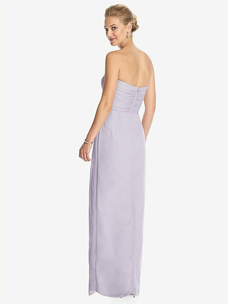 【STYLE: TH034】Strapless Draped Chiffon Maxi Dress - Lila【COLOR: Moondance】