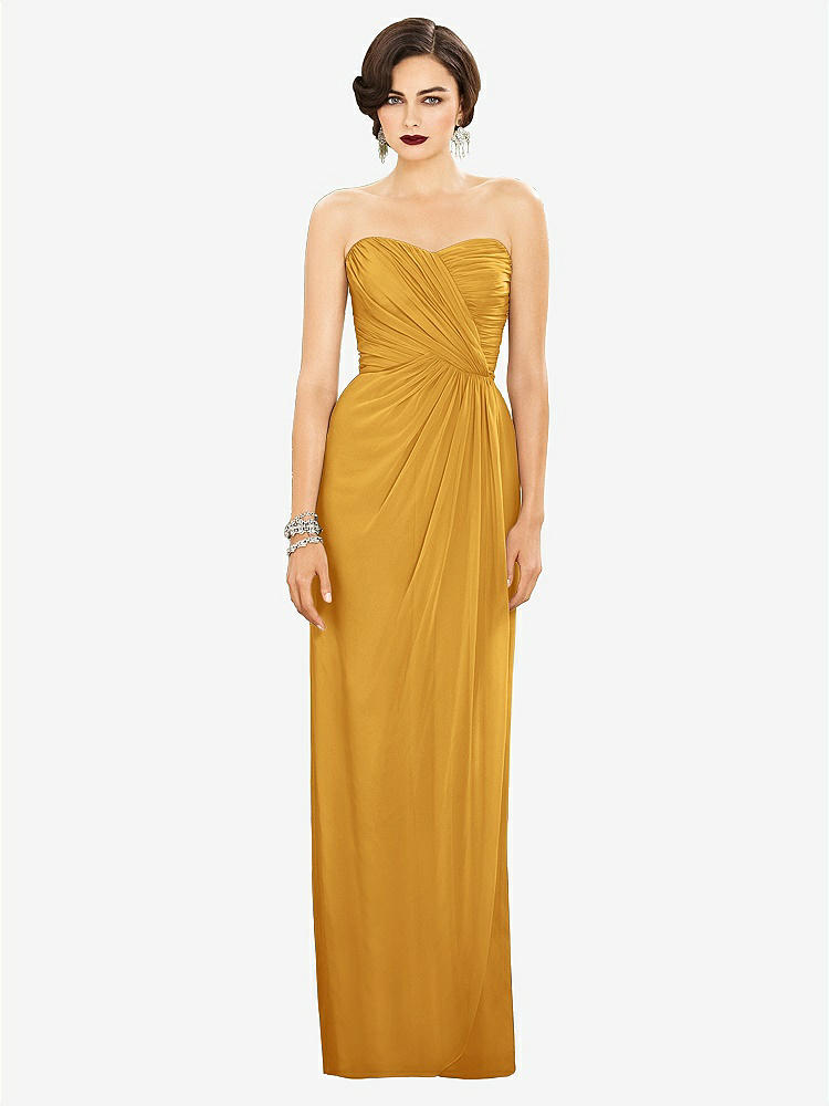 【NEW】【STYLE: TH034】ストラップレス ドレープ シフォン マキシ ドレス  -  リラ【COLOR: NYC Yellow】【SIZE: 00-30W】