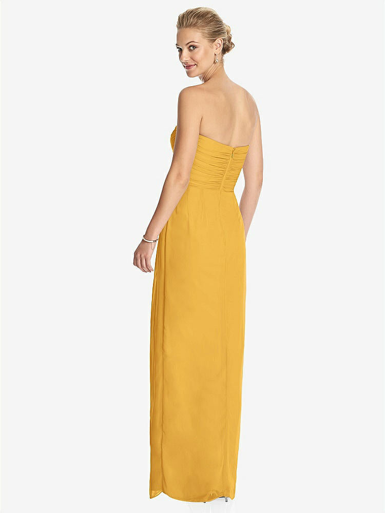 【NEW】【STYLE: TH034】ストラップレス ドレープ シフォン マキシ ドレス  -  リラ【COLOR: NYC Yellow】【SIZE: 00-30W】