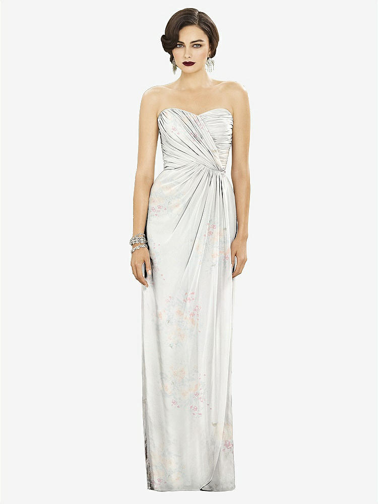 【STYLE: TH034】Strapless Draped Chiffon Maxi Dress - Lila【COLOR: Spring Fling】