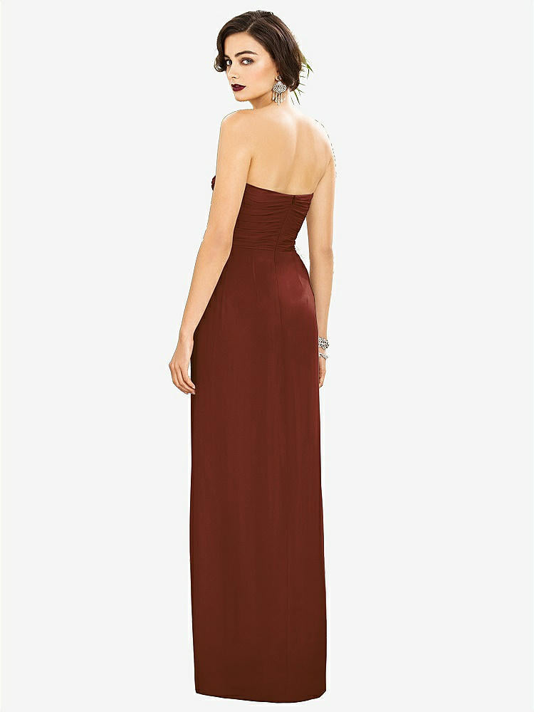 【STYLE: TH034】Strapless Draped Chiffon Maxi Dress - Lila【COLOR: Auburn Moon】