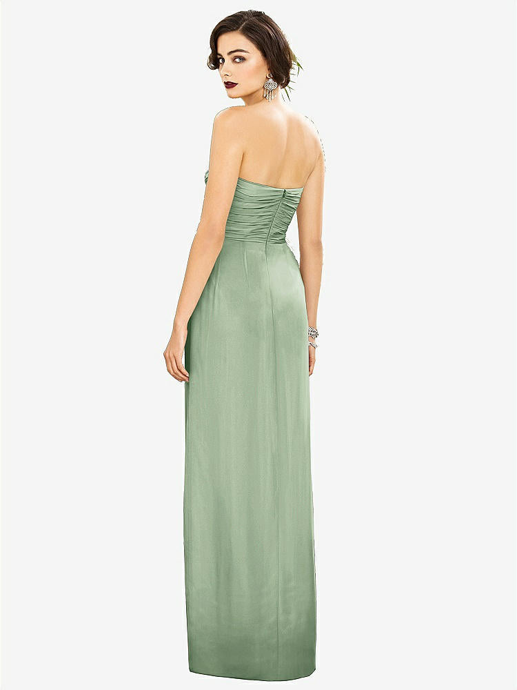 【STYLE: TH034】Strapless Draped Chiffon Maxi Dress - Lila【COLOR: Celadon】
