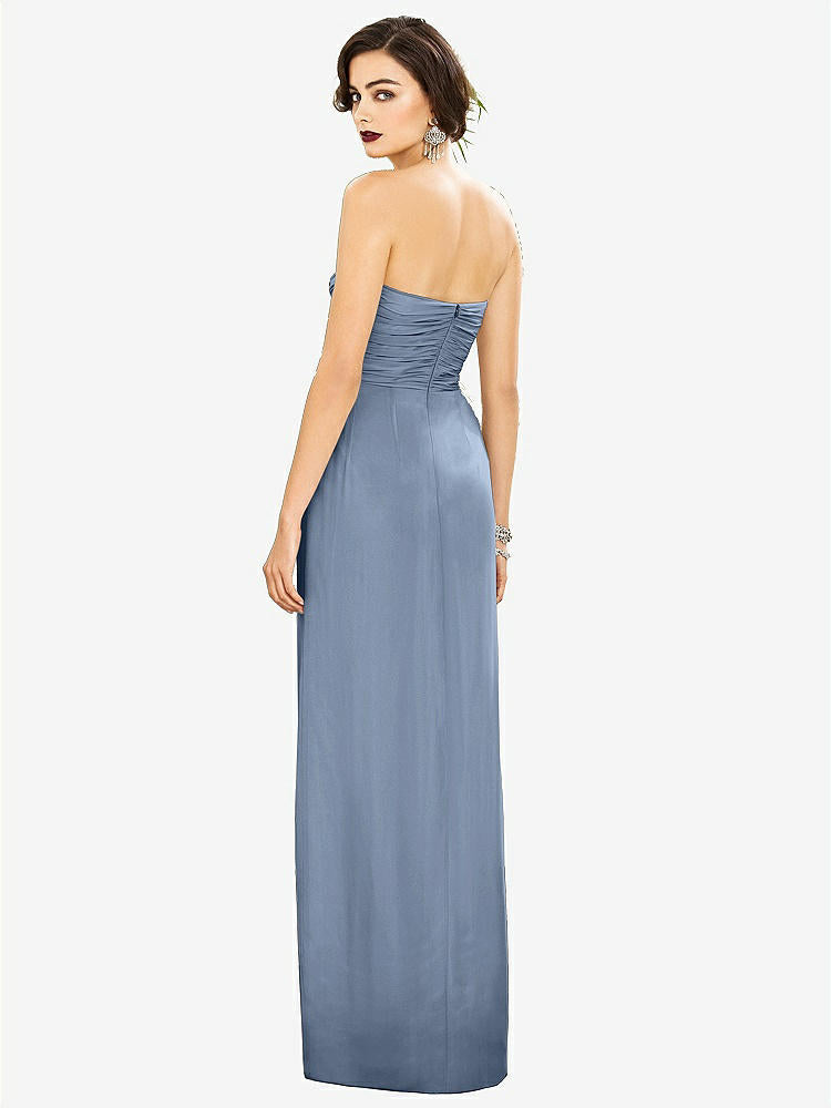 【STYLE: TH034】Strapless Draped Chiffon Maxi Dress - Lila【COLOR: Cloudy】