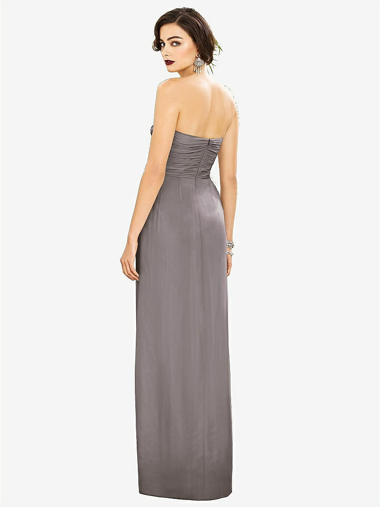 【NEW】【STYLE: TH034】ストラップレス ドレープ シフォン マキシ ドレス  -  リラ【COLOR: Cashmere Gray】【SIZE: 00-30W】