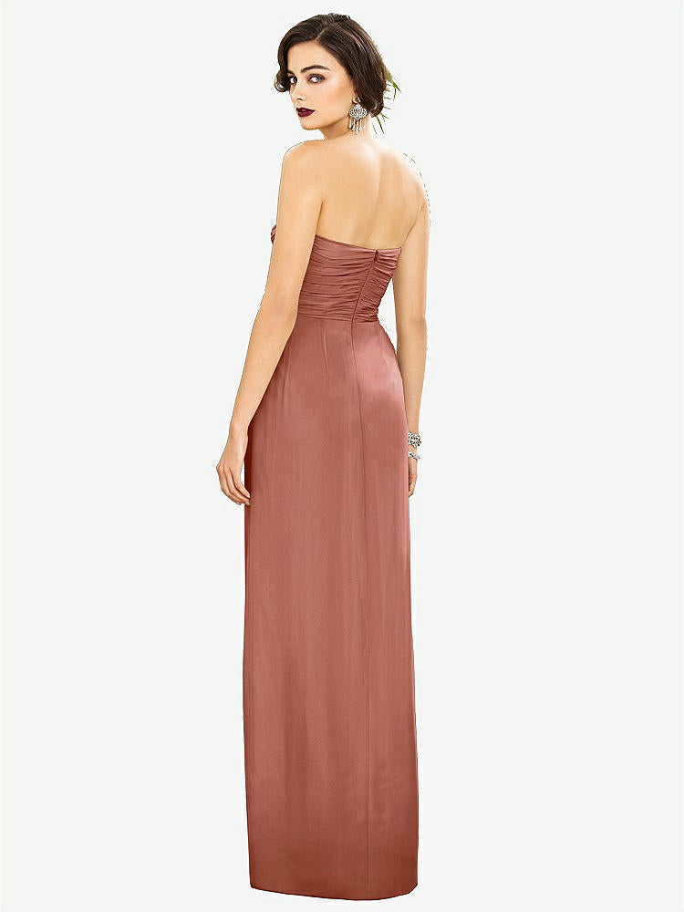 【STYLE: TH034】Strapless Draped Chiffon Maxi Dress - Lila【COLOR: Desert Rose】