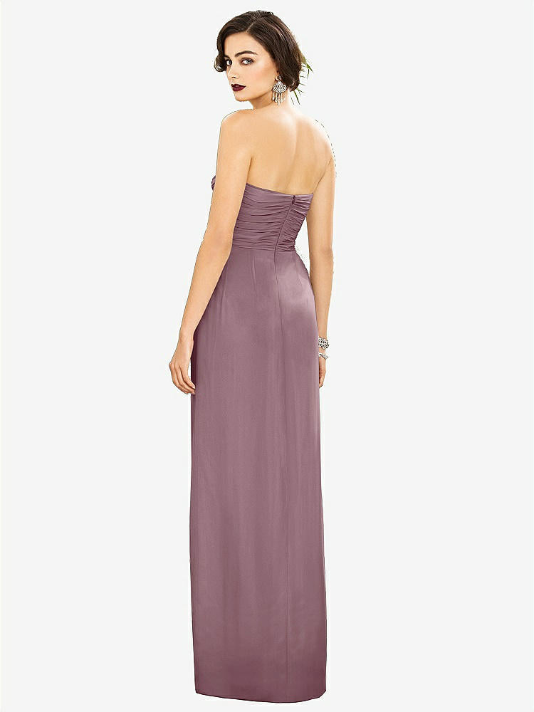 【STYLE: TH034】Strapless Draped Chiffon Maxi Dress - Lila【COLOR: Dusty Rose】