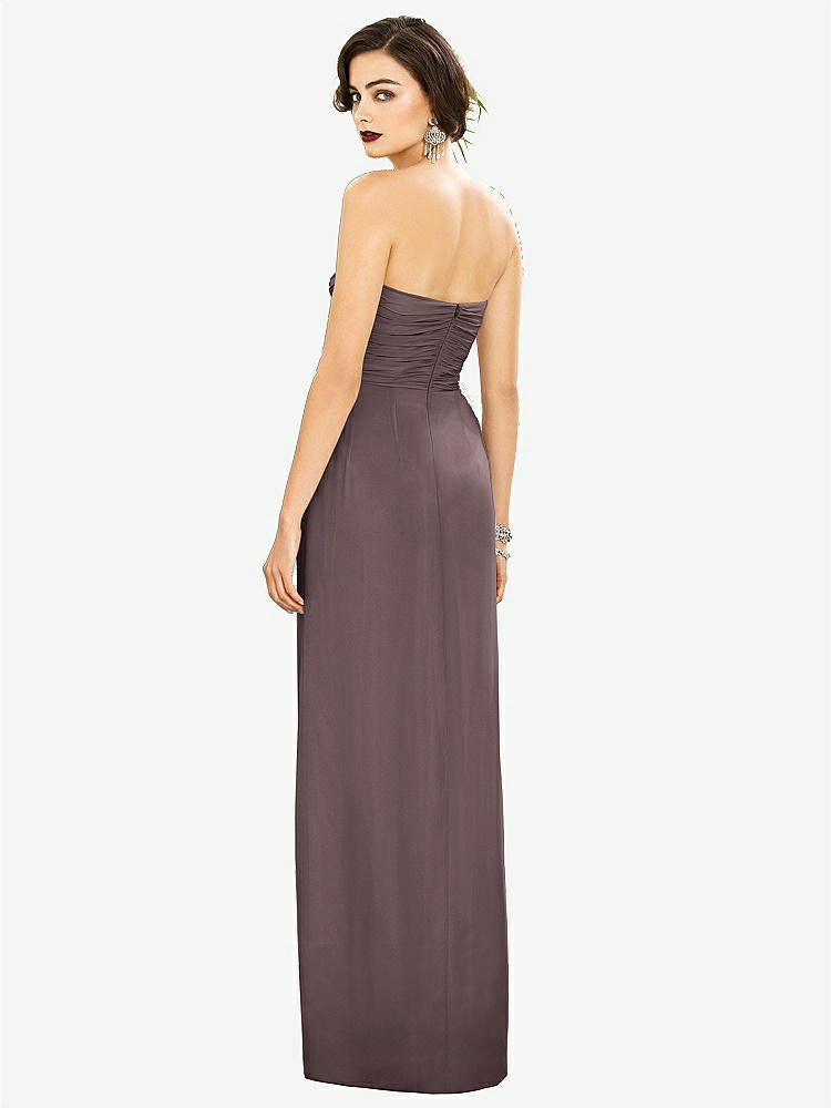 【STYLE: TH034】Strapless Draped Chiffon Maxi Dress - Lila【COLOR: French Truffle】