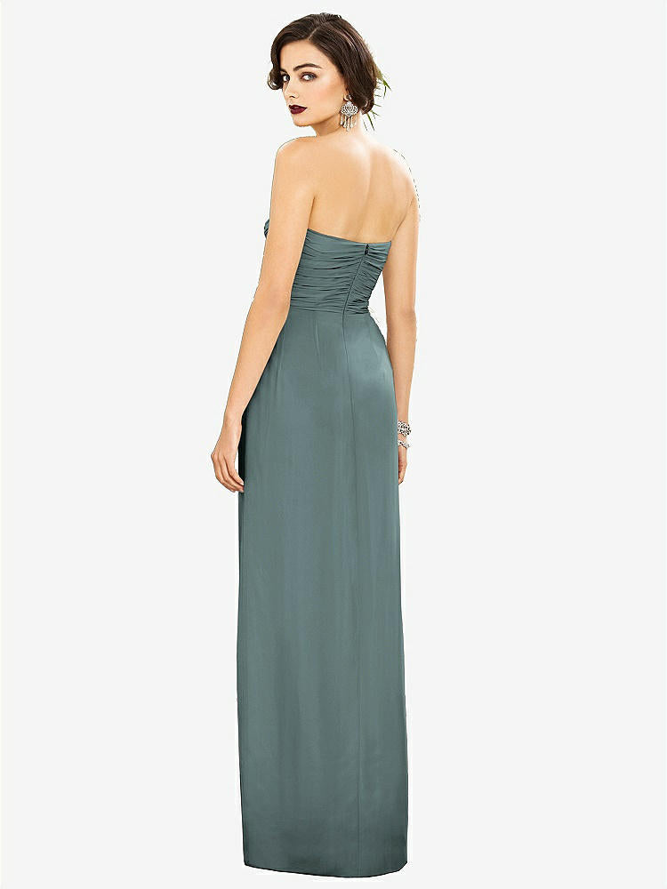 【STYLE: TH034】Strapless Draped Chiffon Maxi Dress - Lila【COLOR: Icelandic】