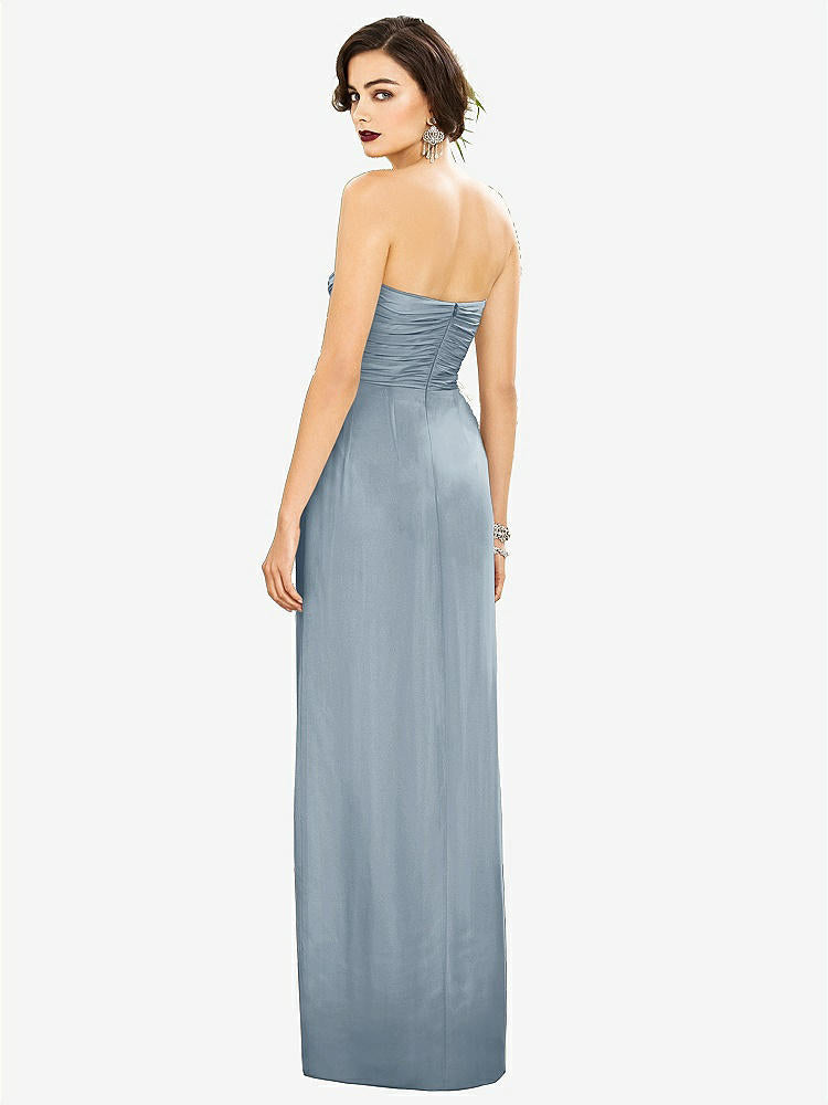 【STYLE: TH034】Strapless Draped Chiffon Maxi Dress - Lila【COLOR: Mist】