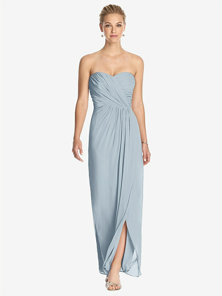 【STYLE: TH034】Strapless Draped Chiffon Maxi Dress - Lila【COLOR: Mist】