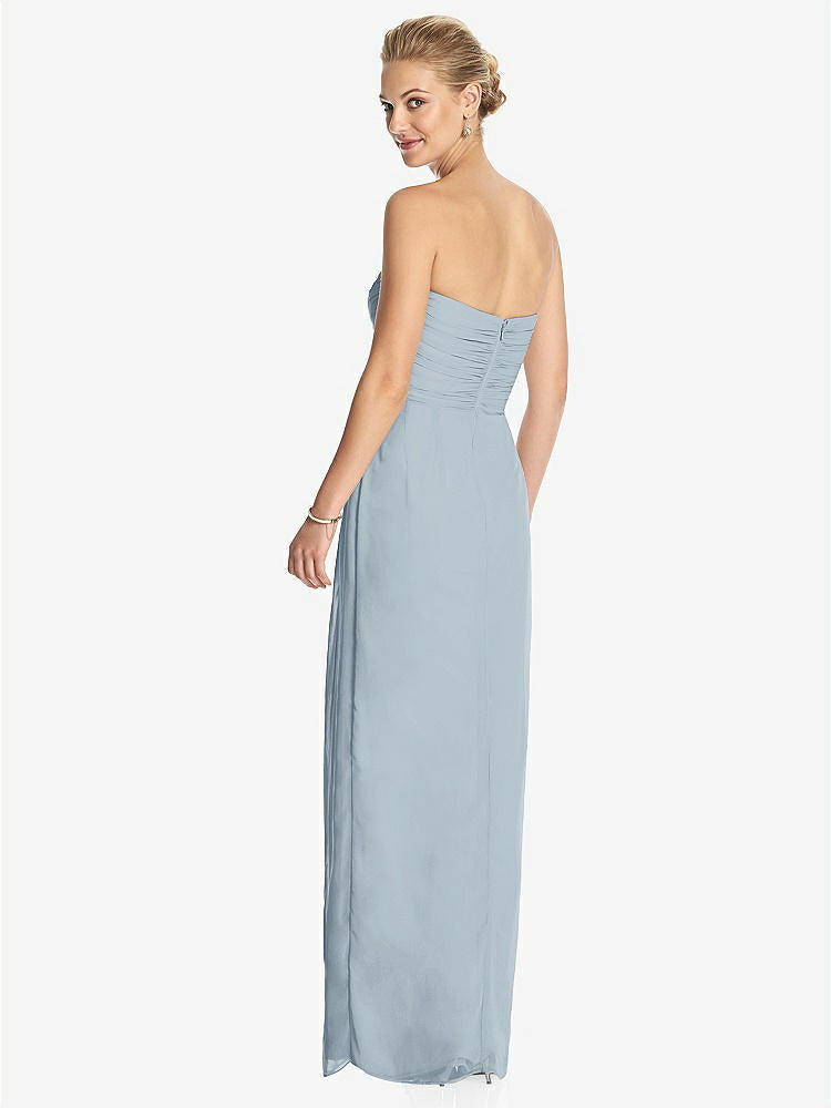 【STYLE: TH034】Strapless Draped Chiffon Maxi Dress - Lila【COLOR: Mist】