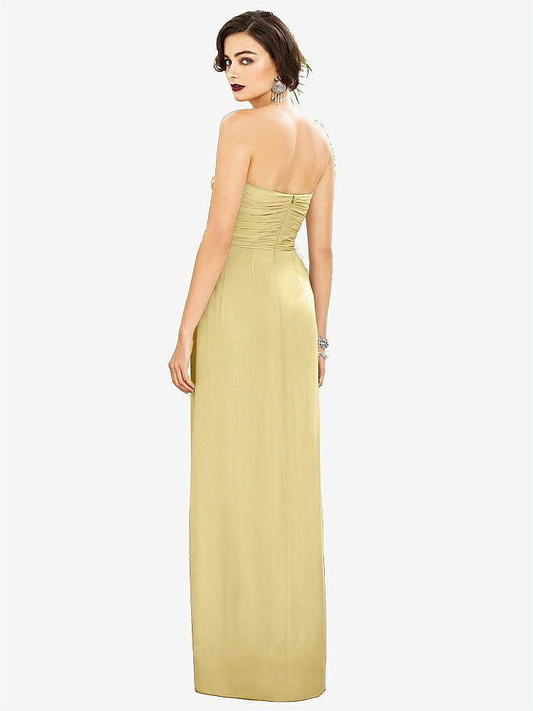 【STYLE: TH034】Strapless Draped Chiffon Maxi Dress - Lila【COLOR: Pale Yellow】