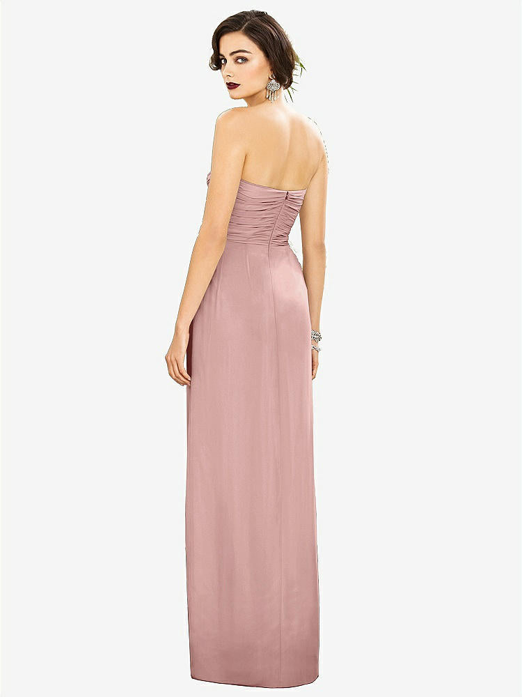 【STYLE: TH034】Strapless Draped Chiffon Maxi Dress - Lila【COLOR: Rose - PANTONE Rose Quartz】