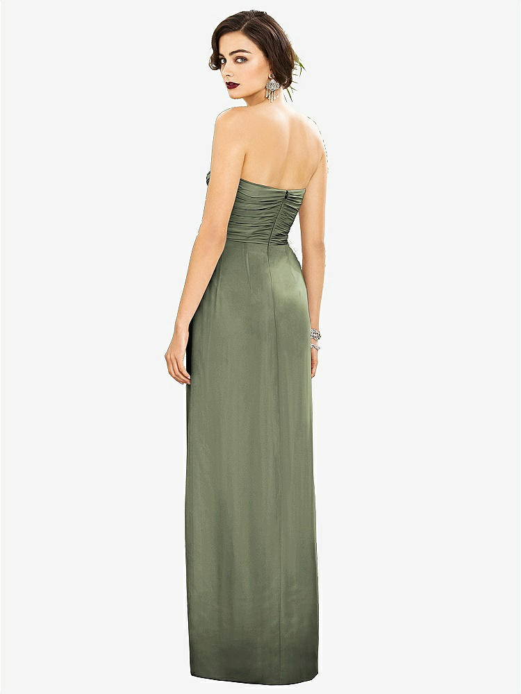【STYLE: TH034】Strapless Draped Chiffon Maxi Dress - Lila【COLOR: Sage】