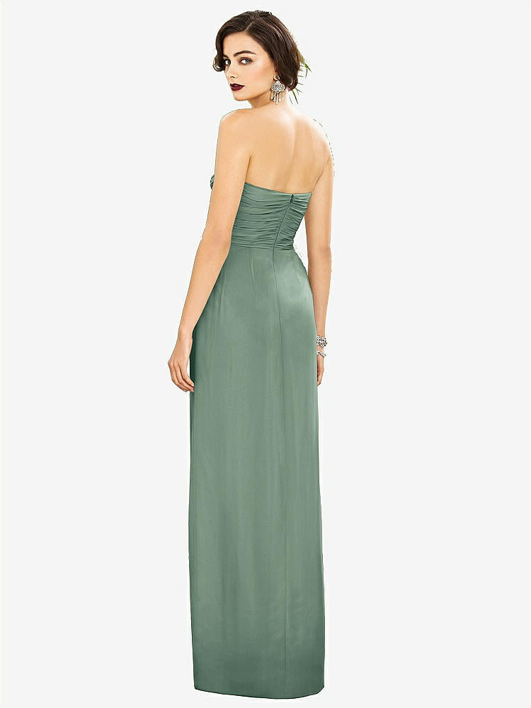 【STYLE: TH034】Strapless Draped Chiffon Maxi Dress - Lila【COLOR: Seagrass】
