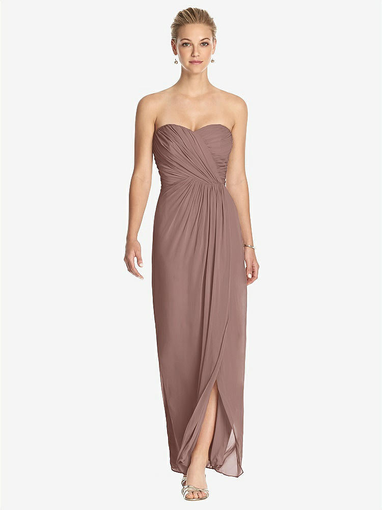 【STYLE: TH034】Strapless Draped Chiffon Maxi Dress - Lila【COLOR: Sienna】