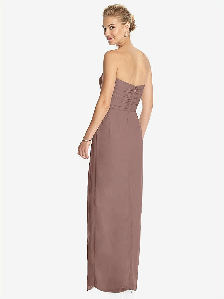 【STYLE: TH034】Strapless Draped Chiffon Maxi Dress - Lila【COLOR: Sienna】