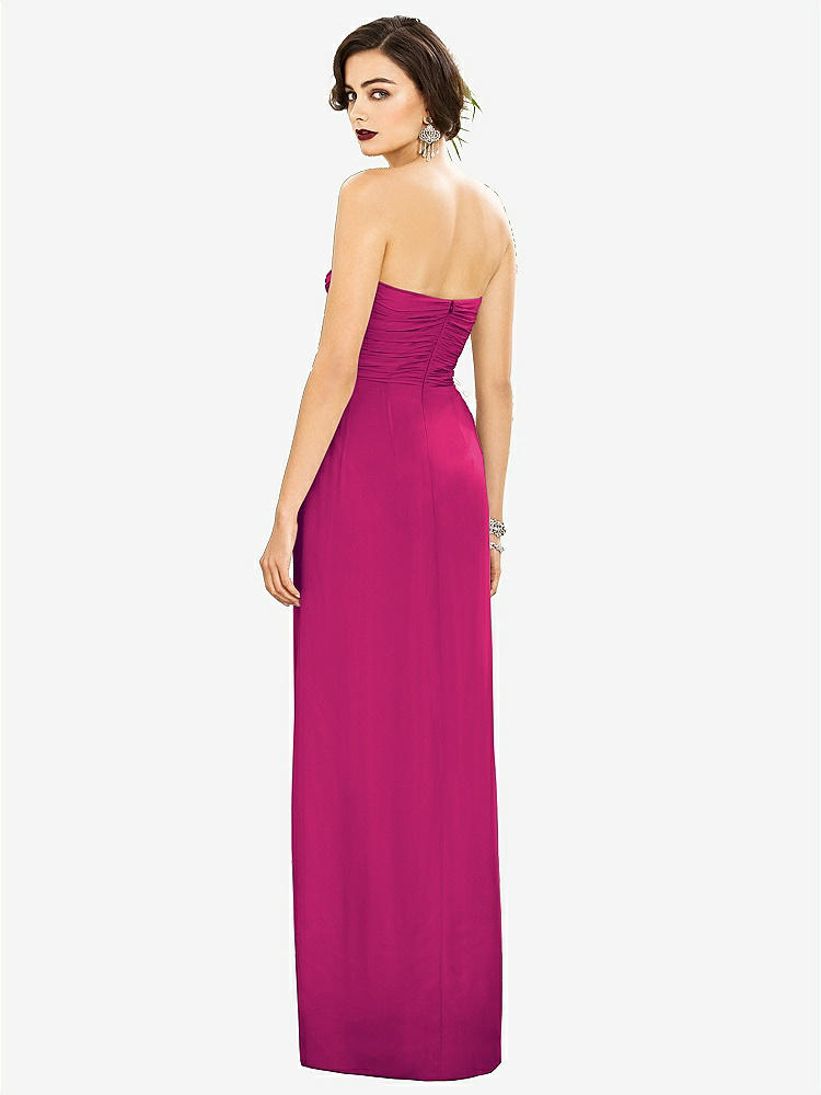 【STYLE: TH034】Strapless Draped Chiffon Maxi Dress - Lila【COLOR: Think Pink】