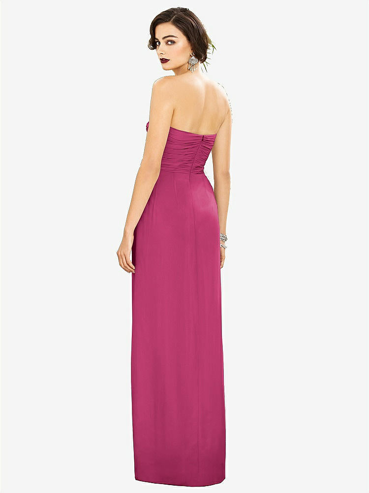 【STYLE: TH034】Strapless Draped Chiffon Maxi Dress - Lila【COLOR: Tea Rose】