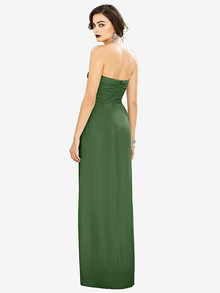 【STYLE: TH034】Strapless Draped Chiffon Maxi Dress - Lila【COLOR: Vineyard Green】