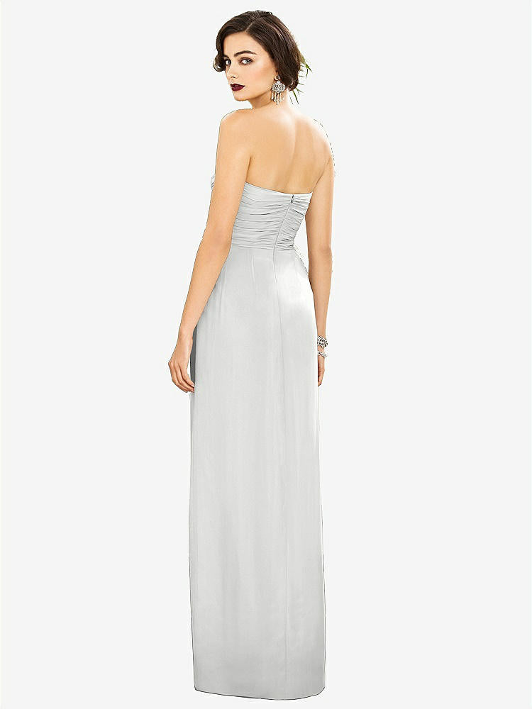 【STYLE: TH034】Strapless Draped Chiffon Maxi Dress - Lila【COLOR: White】