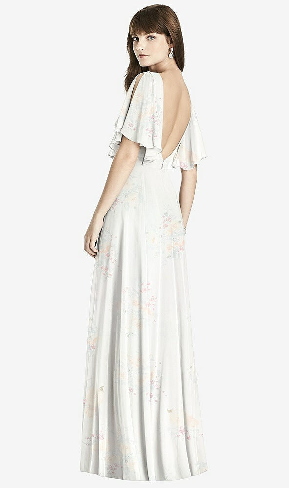 【STYLE: TH038】Split Sleeve Backless Maxi Dress - Lila【COLOR: Spring Fling】