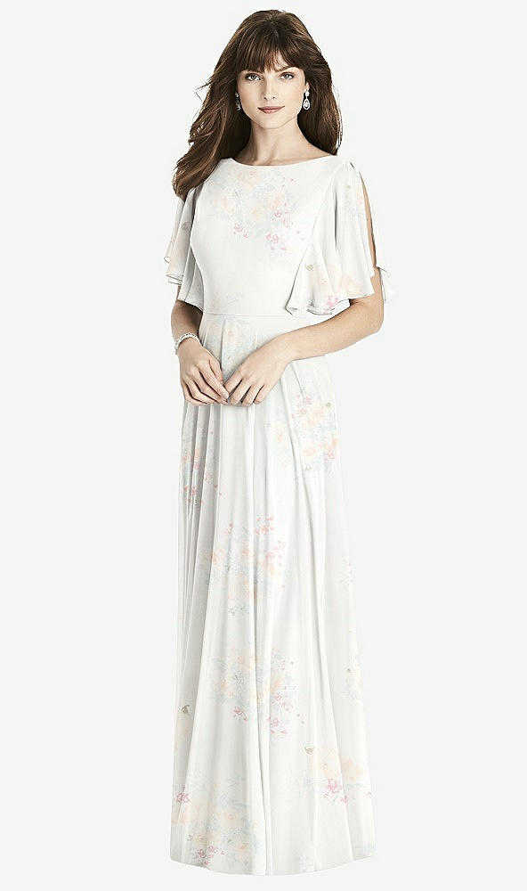 【STYLE: TH038】Split Sleeve Backless Maxi Dress - Lila【COLOR: Spring Fling】