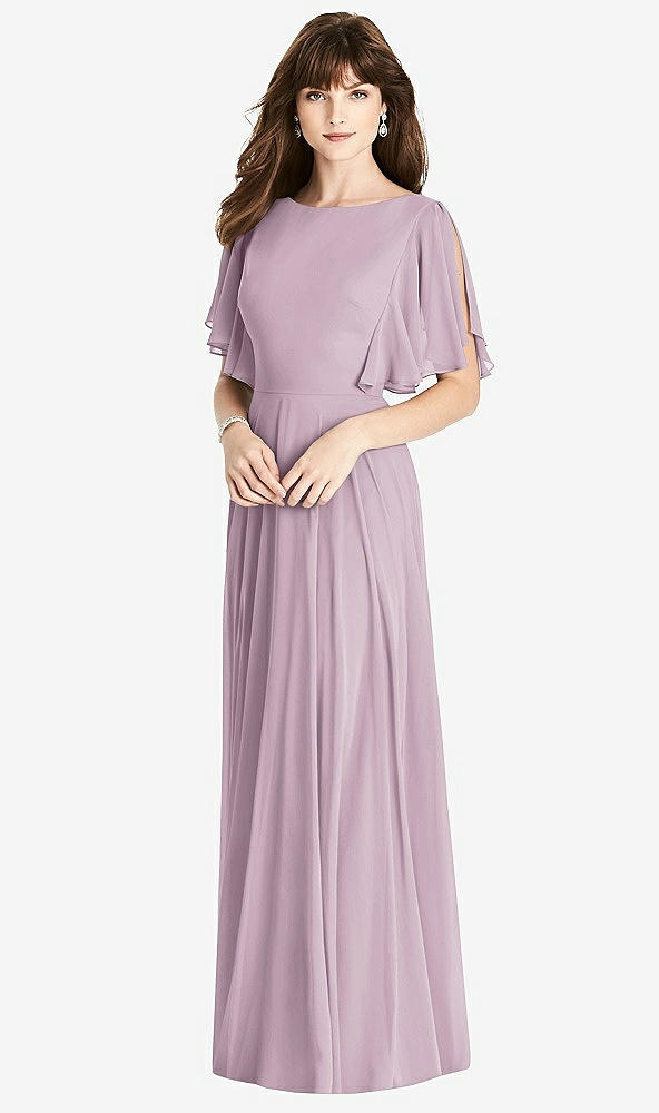 【STYLE: TH038】Split Sleeve Backless Maxi Dress - Lila【COLOR: Suede Rose】