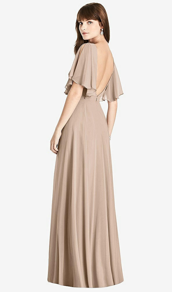 【STYLE: TH038】Split Sleeve Backless Maxi Dress - Lila【COLOR: Topaz】