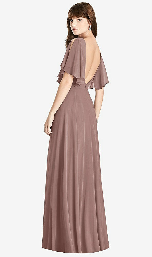 【STYLE: TH038】Split Sleeve Backless Maxi Dress - Lila【COLOR: Sienna】