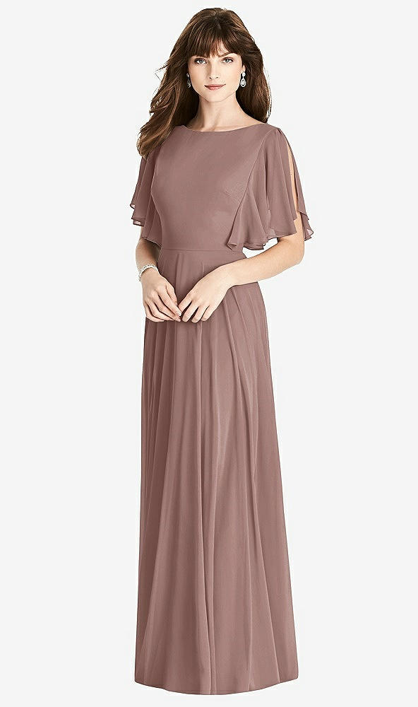 【STYLE: TH038】Split Sleeve Backless Maxi Dress - Lila【COLOR: Sienna】