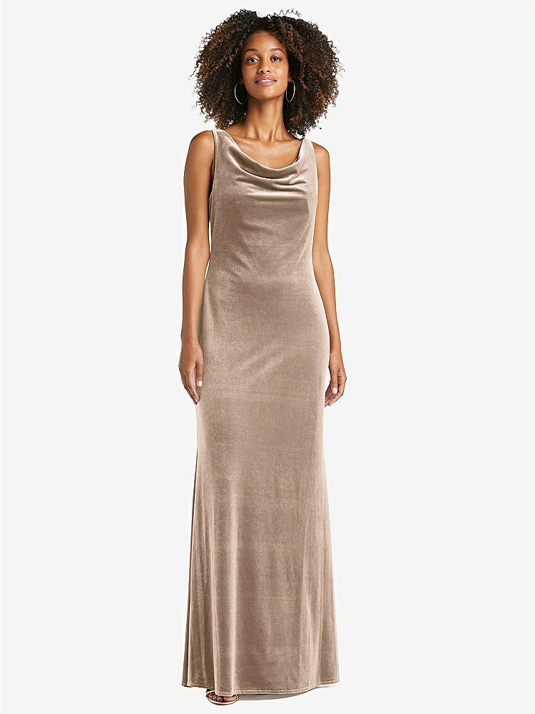 【STYLE: LB017】Cowl-Neck Velvet Maxi Tank Dress - Priya【COLOR: Topaz】