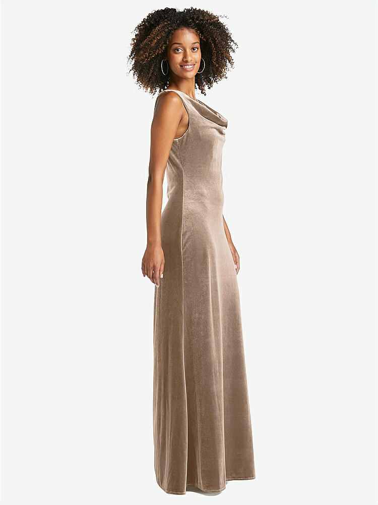 【STYLE: LB017】Cowl-Neck Velvet Maxi Tank Dress - Priya【COLOR: Topaz】