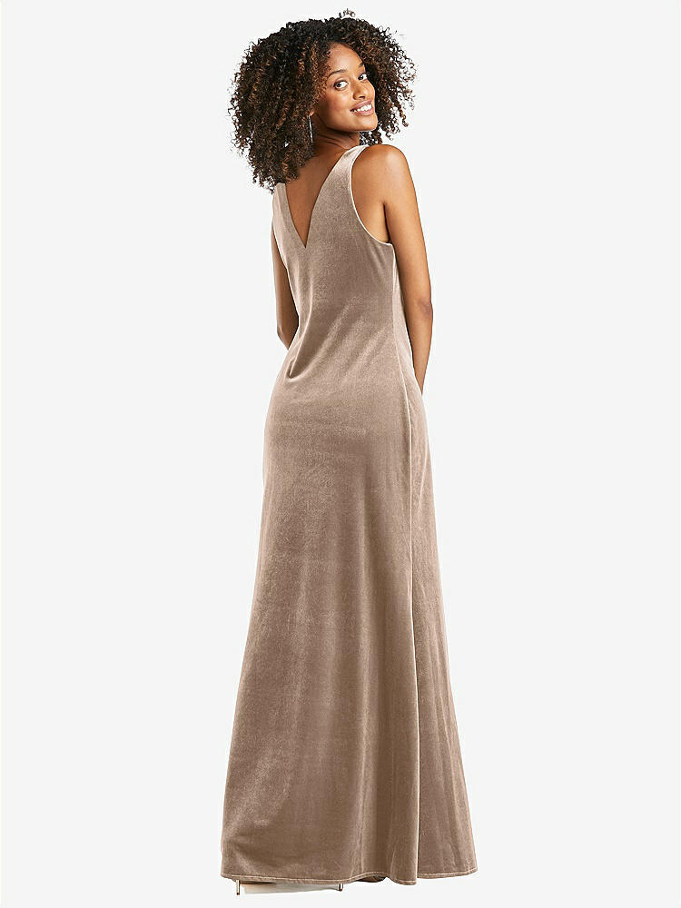 【STYLE: LB017】Cowl-Neck Velvet Maxi Tank Dress - Priya【COLOR: Topaz】