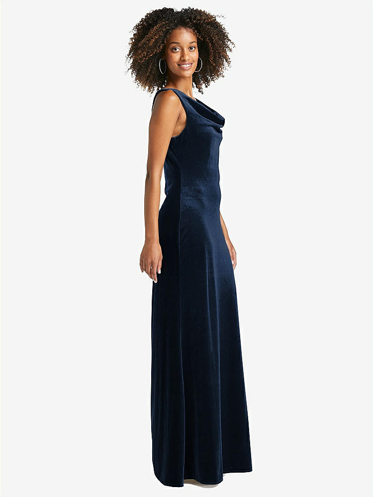 【NEW】【STYLE: LB017】カウルネック ベルベット マキシ タンク ドレス  -  プリヤ【COLOR: Midnight Navy】【SIZE: 00-30W】