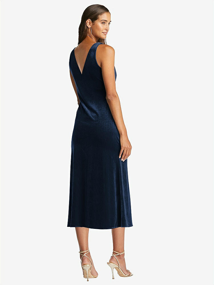 【NEW】【STYLE: LB018】カウルネック ベルベット MIDI タンク ドレス  -  ローワン【COLOR: Midnight Navy】【SIZE: 00-30W】