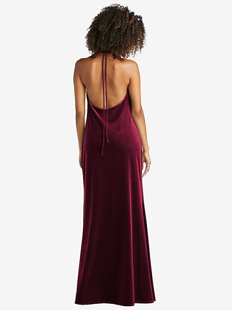 【STYLE: LB019】Cowl-Neck Convertible Velvet Maxi Slip Dress - Sloan【COLOR: Cabernet】