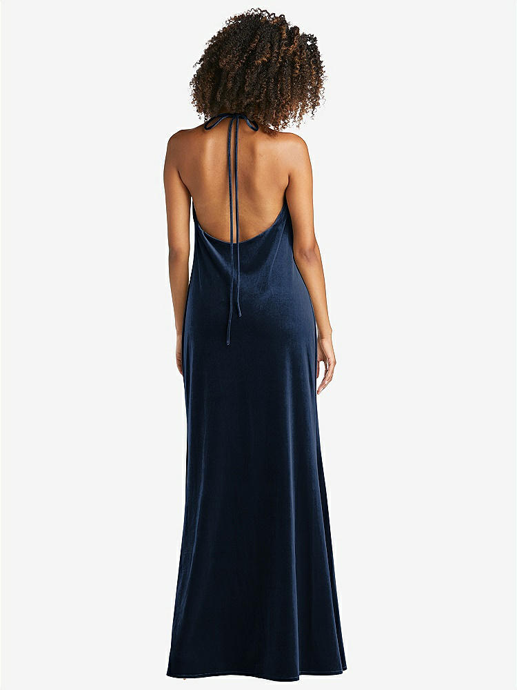 【NEW】【STYLE: LB019】カウルネック コンバーチブル ベルベット マキシ スリップ ドレス - スローン【COLOR: Midnight Navy】【SIZE: 00-30W】