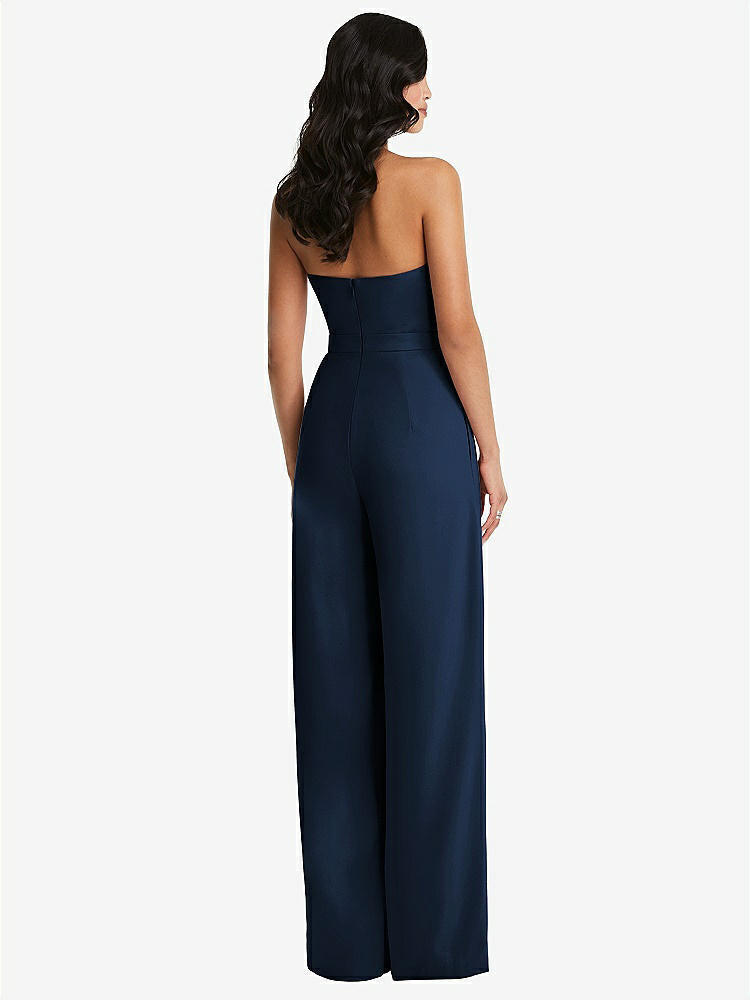 【NEW】【STYLE: 6833】ストラップレス プリーツ フロント ジャンプスーツ ポケット付き【COLOR: Midnight Navy】【SIZE: 00-30W】