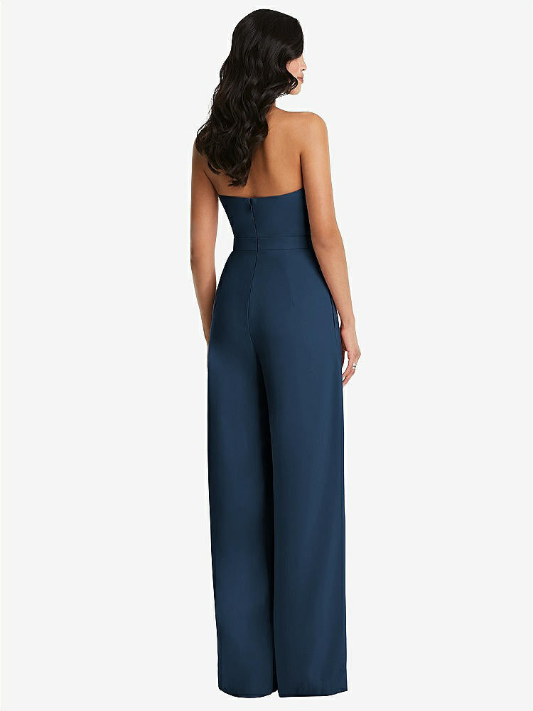 【NEW】【STYLE: 6833】ストラップレス プリーツ フロント ジャンプスーツ ポケット付き【COLOR: Sofia Blue】【SIZE: 00-30W】