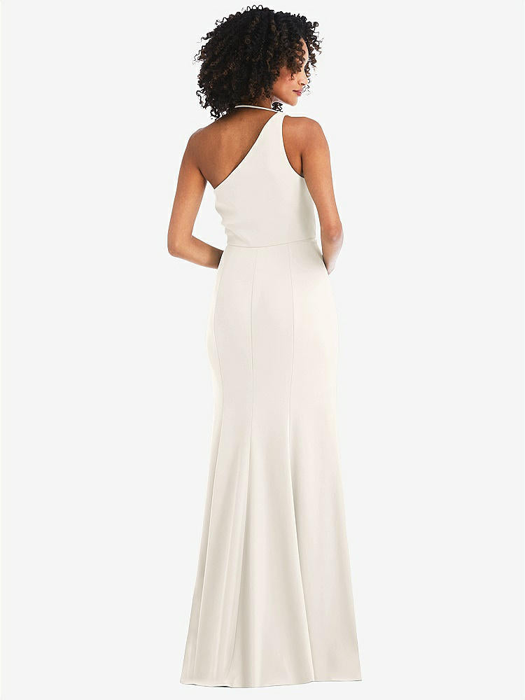 【NEW】【STYLE: 6849】ワンショルダー ドレープ カウルネック マキシ ドレス【COLOR: Ivory】【SIZE: 00-30W】